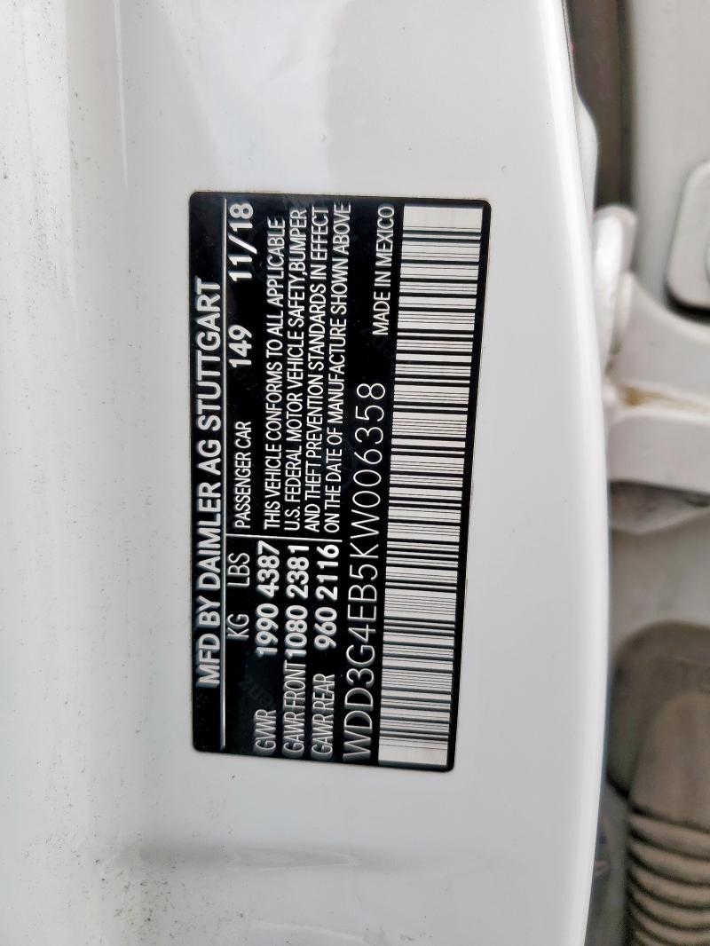 2019 MERCEDES-BENZ A 220 WDD3G4EB5KW006358