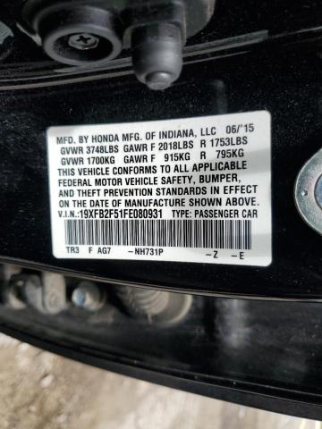 2015 HONDA CIVIC LX 19XFB2F51FE080931