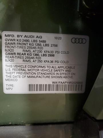2024 AUDI Q5 PRESTIG WA1FAAFY4R2025800