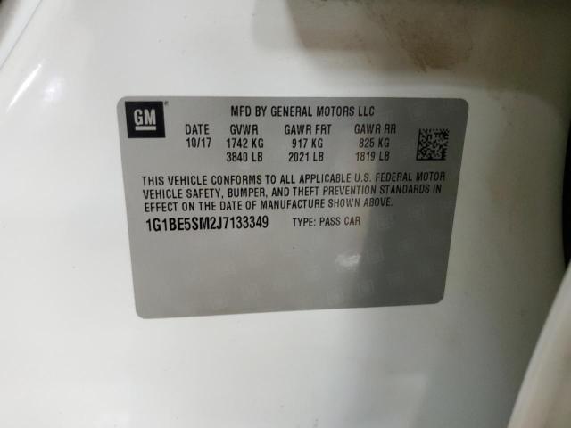 2018 CHEVROLET CRUZE LT - 1G1BE5SM2J7133349