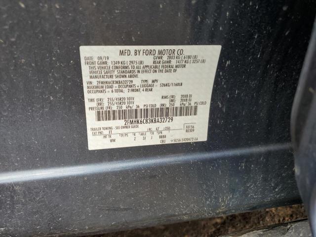 2019 FORD FLEX SEL 2FMHK6C83KBA32729