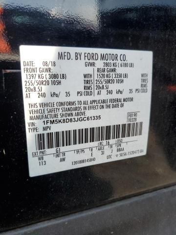 2018 FORD EXPLORER X - 1FM5K8D83JGC61335