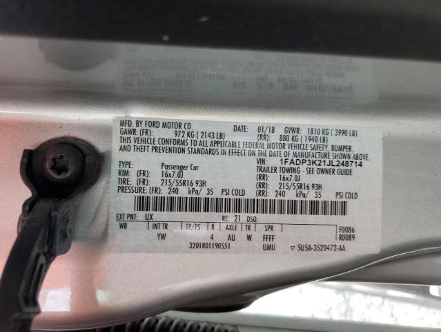 2018 FORD FOCUS SE - 1FADP3K21JL248714