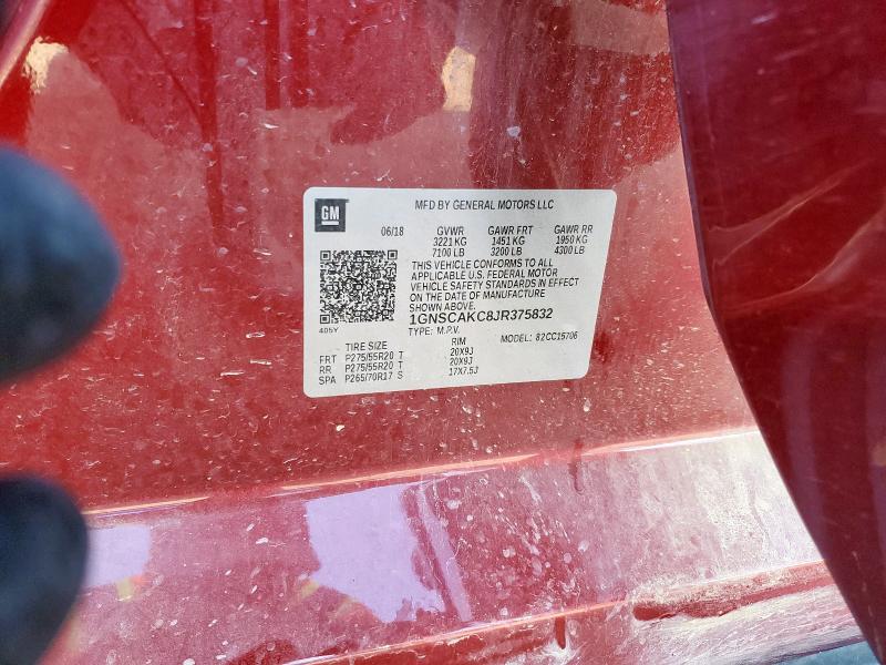 2018 CHEVROLET TAHOE C150 1GNSCAKC8JR375832