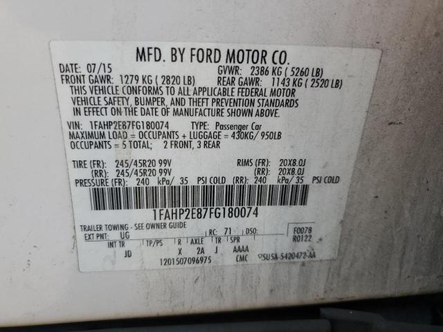 2015 FORD TAURUS SEL - 1FAHP2E87FG180074