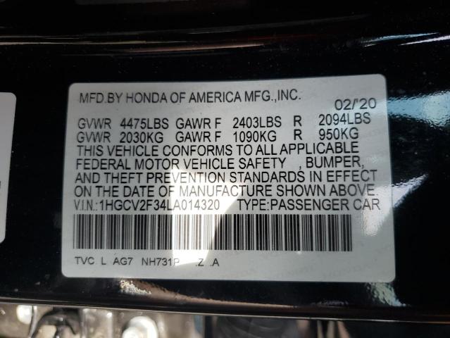 2020 HONDA ACCORD SPO 1HGCV2F34LA014320