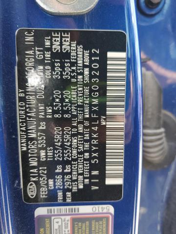 2021 KIA SORENTO SX - 5XYRK4LFXMG032012