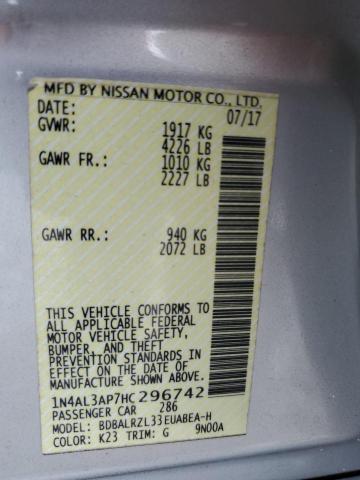 2017 NISSAN ALTIMA 2.5 1N4AL3AP7HC296742