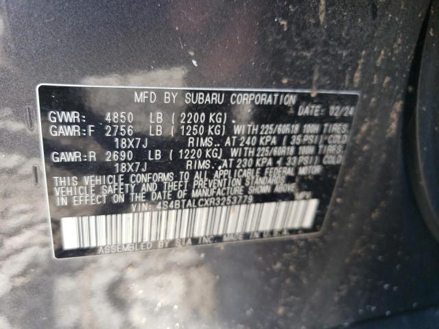 2024 SUBARU OUTBACK ON 4S4BTALCXR3253779