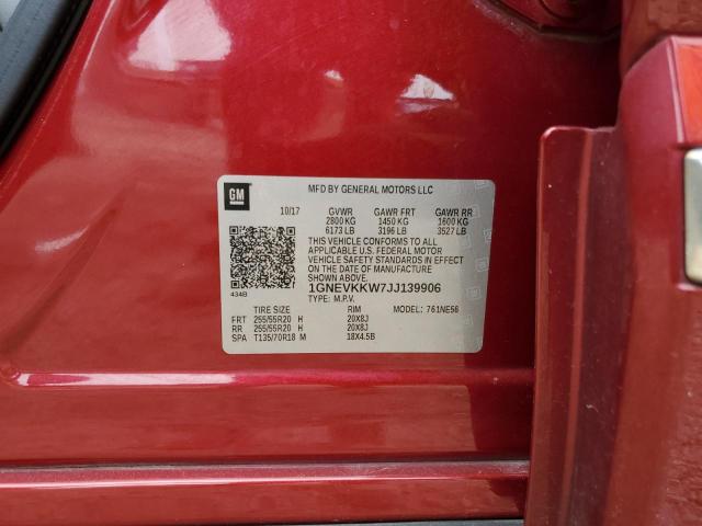 2018 CHEVROLET TRAVERSE H 1GNEVKKW7JJ139906