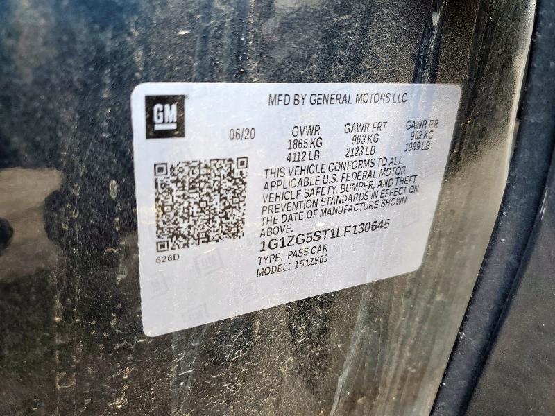 2020 CHEVROLET MALIBU RS 1G1ZG5ST1LF130645