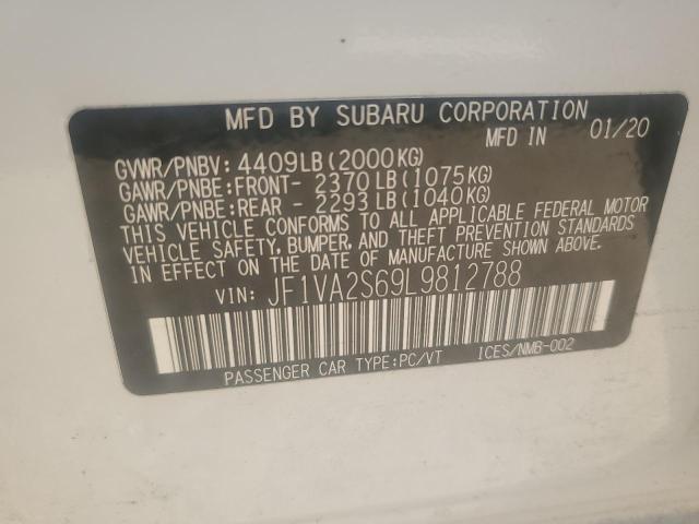 2020 SUBARU WRX STI JF1VA2S69L9812788