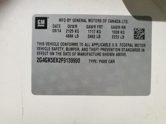 2015 BUICK REGAL 2G4GK5EX2F9139990