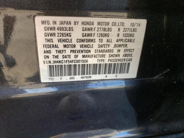2015 ACURA RLX TECH JH4KC1F54FC001506