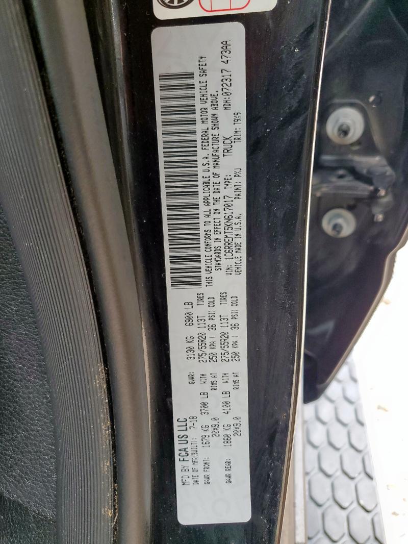2019 RAM 1500 BIG H 1C6RREMT5KN617017