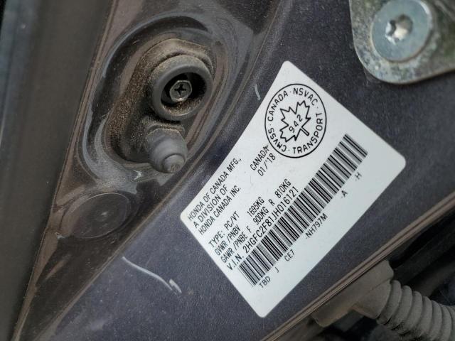 2018 HONDA CIVIC EX 2HGFC2F81JH016121