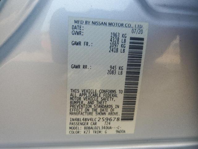 2020 NISSAN ALTIMA S 1N4BL4BV4LC259678