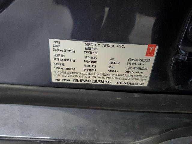 2018 TESLA MODEL S 5YJSA1E28JF281649