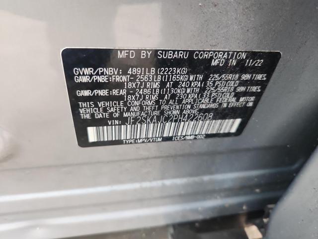 2023 SUBARU FORESTER SPORT JF2SKAJC2PH422608