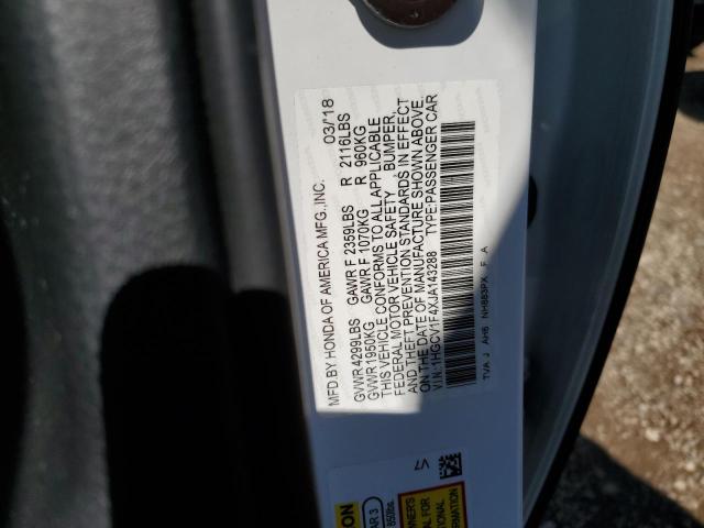 2018 HONDA ACCORD EX 1HGCV1F4XJA143288