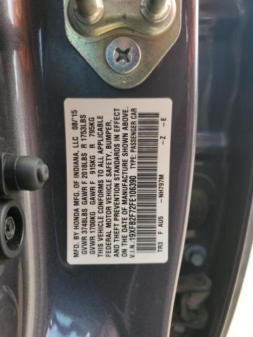 2015 HONDA CIVIC SE 19XFB2F72FE106390