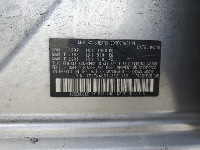 2018 SUBARU IMPREZA PR 4S3GKAB61J3621179