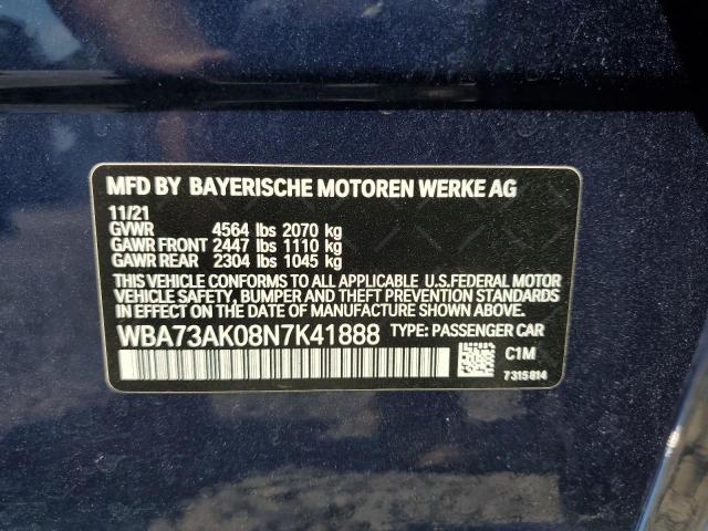 2022 BMW 228XI WBA73AK08N7K41888