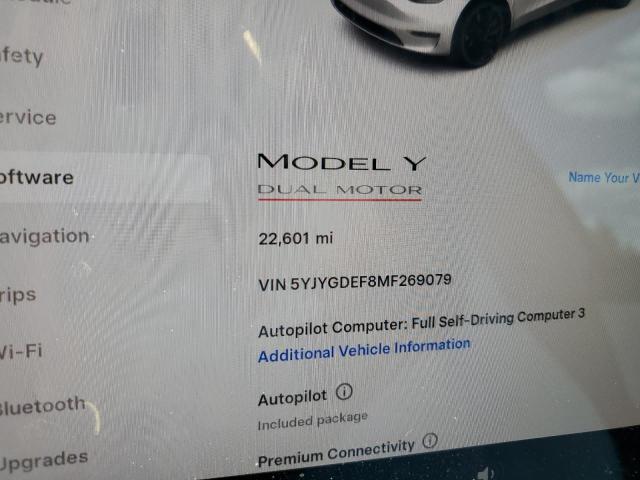 2021 TESLA MODEL Y 5YJYGDEF8MF269079