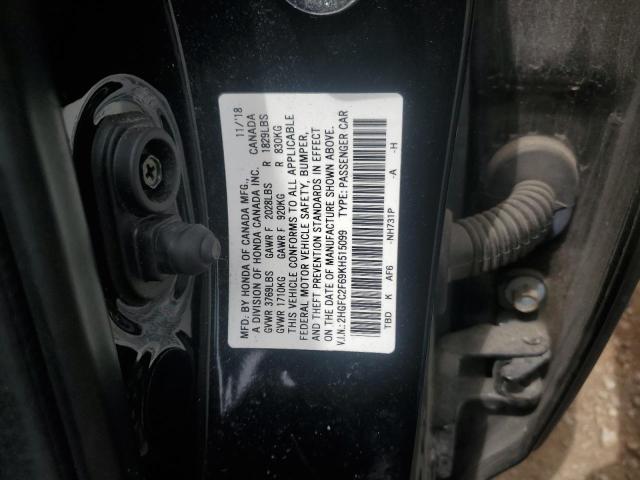 2019 HONDA CIVIC LX 2HGFC2F69KH515099