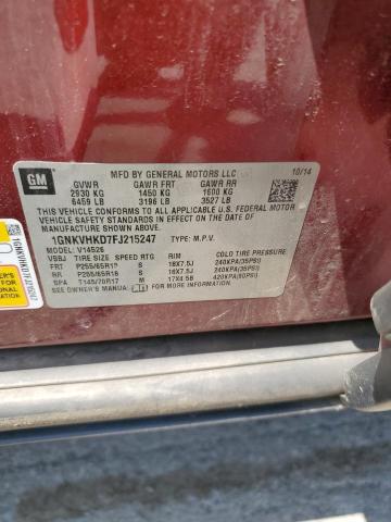 2015 CHEVROLET TRAVERSE L 1GNKVHKD7FJ215247