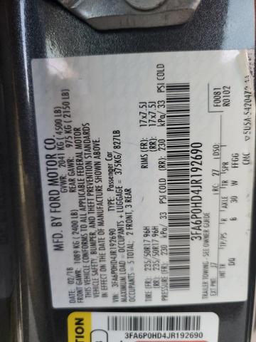 2018 FORD FUSION SE 3FA6P0HD4JR192690