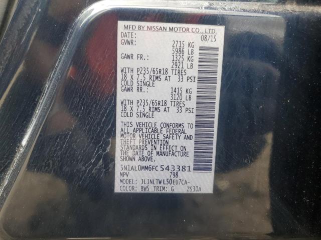 2015 INFINITI QX60 - 5N1AL0MM6FC543381