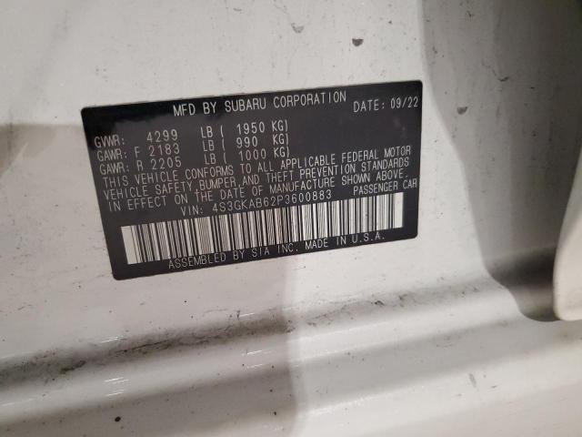 2023 SUBARU IMPREZA 4S3GKAB62P3600883