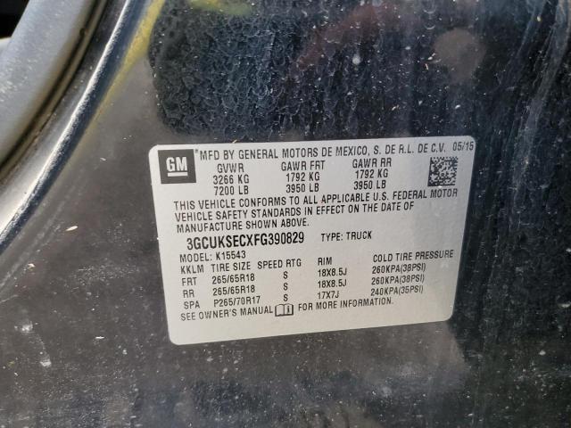 2015 CHEVROLET SILVERADO 3GCUKSECXFG390829