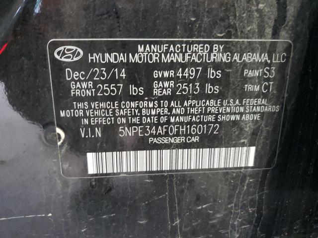 2015 HYUNDAI SONATA SPO 5NPE34AF0FH160172