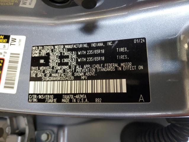 2024 TOYOTA HIGHLANDER LE - 5TDKDRAH9RS054039