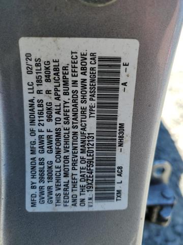 2020 HONDA INSIGHT EX 19XZE4F59LE012131