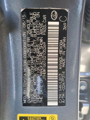 2016 LEXUS ES 300H JTHBW1GG1G2105269