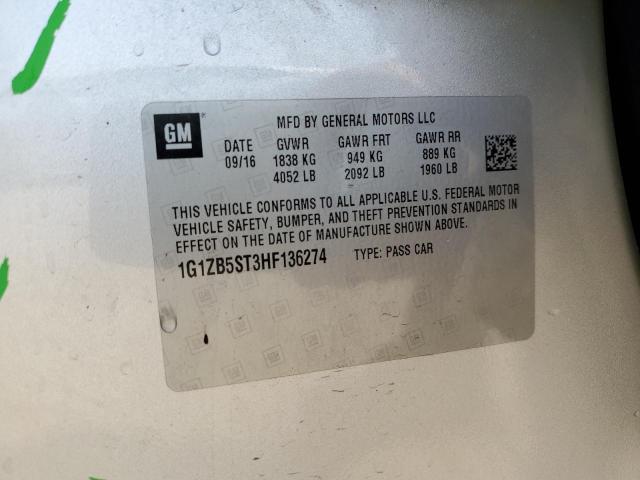 2017 CHEVROLET MALIBU LS 1G1ZB5ST3HF136274