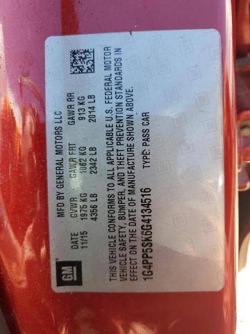 2016 BUICK VERANO 1G4PP5SK6G4134516