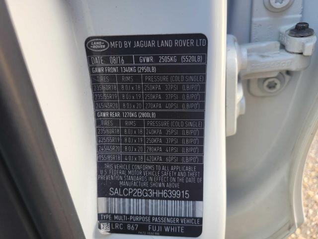 2017 LAND ROVER DISCOVERY SALCP2BG3HH639915