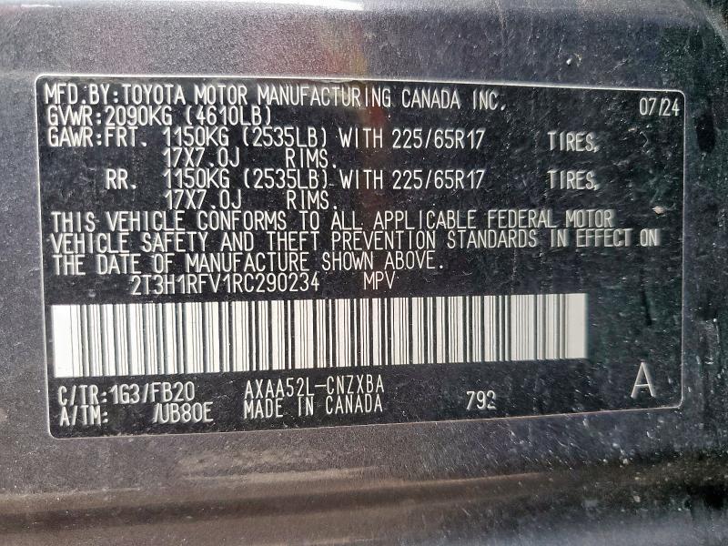 2024 TOYOTA RAV4 LE - 2T3H1RFV1RC290234
