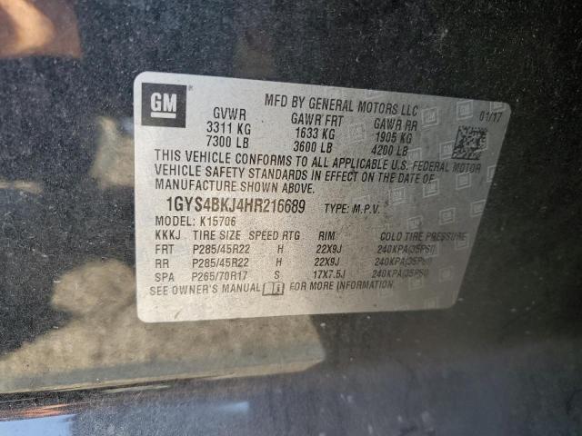 2017 CADILLAC ESCALADE L 1GYS4BKJ4HR216689