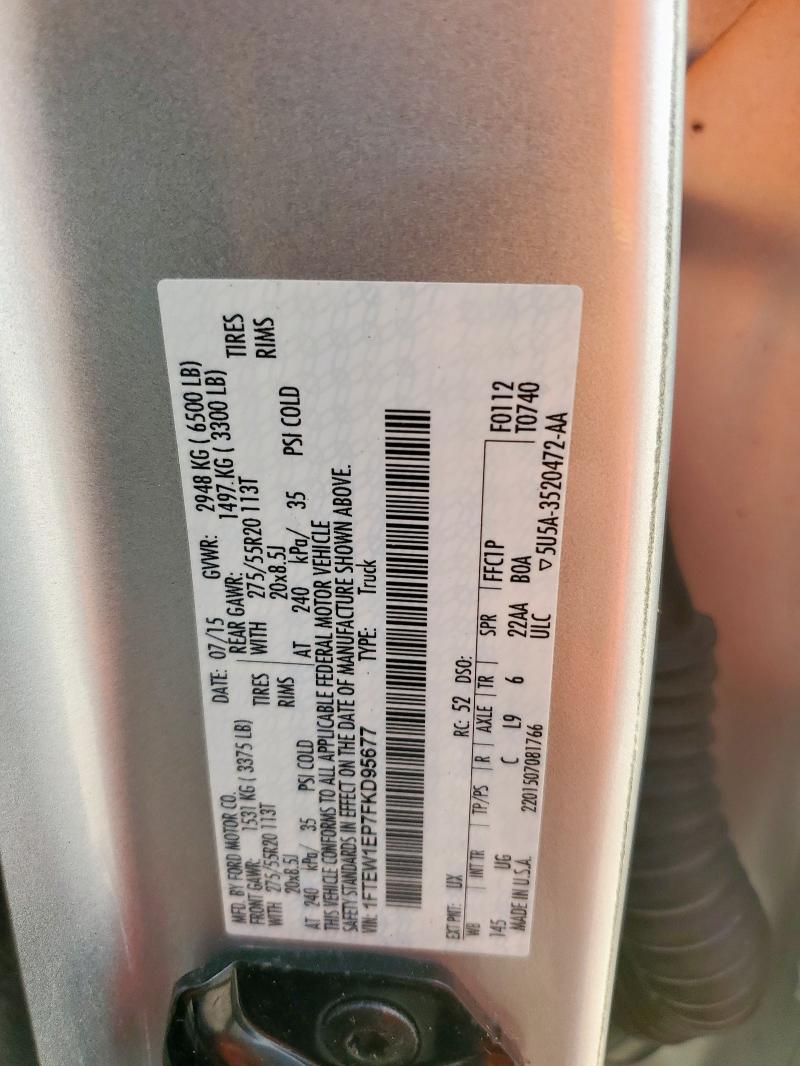 2015 FORD F150 SUPER 1FTEW1EP7FKD95677