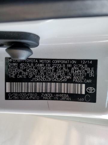 2015 TOYOTA PRIUS JTDKN3DU3F0432549