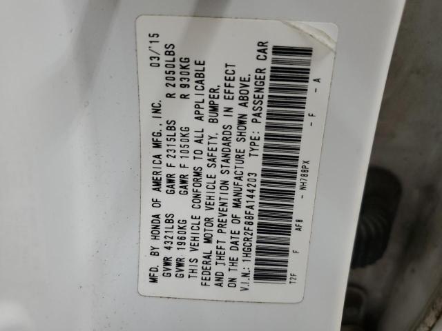 2015 HONDA ACCORD EXL 1HGCR2F88FA144203