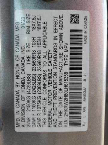 2020 HONDA CR-V EXL 2HKRW2H80LH615358