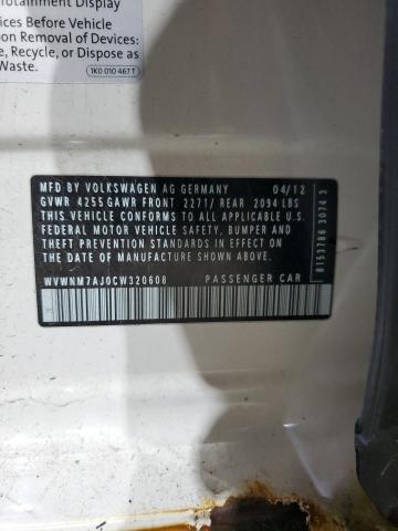 2012 VOLKSWAGEN GOLF - WVWNM7AJ0CW320608