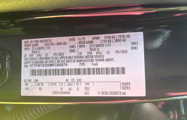 2021 FORD F150 SUPER 1FTFW1E5XMFC85070