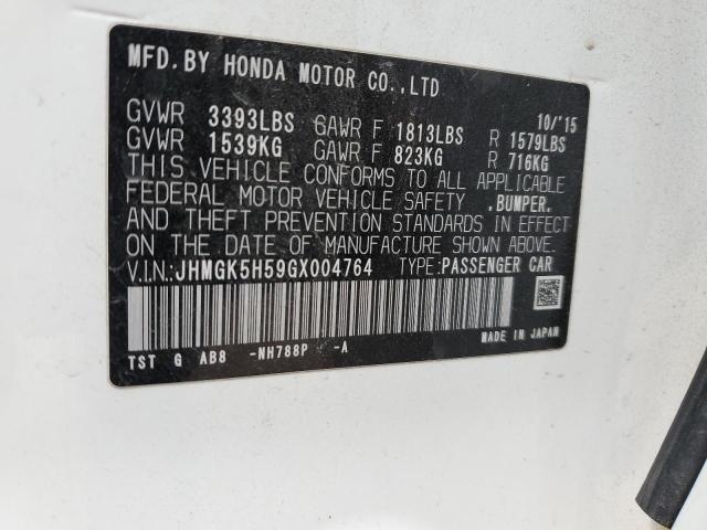 2016 HONDA FIT LX JHMGK5H59GX004764